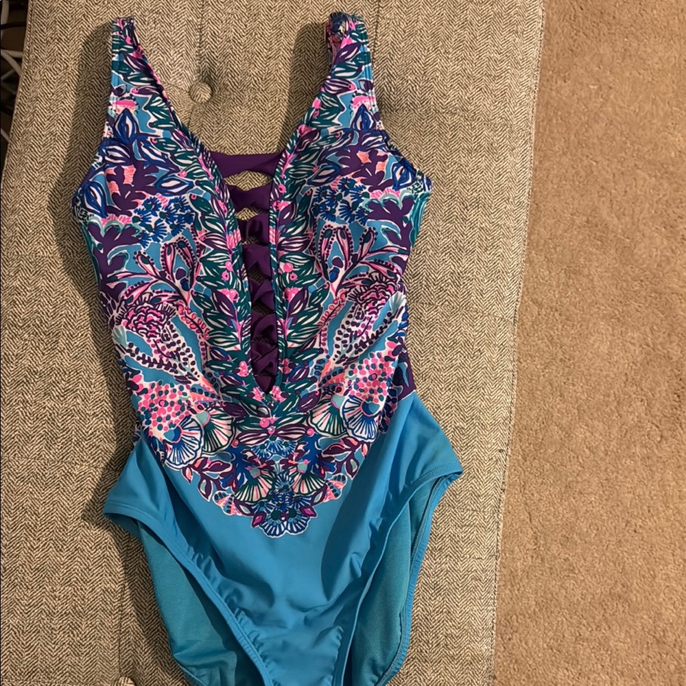Floral Blue Women’s One Piece Swimsuit